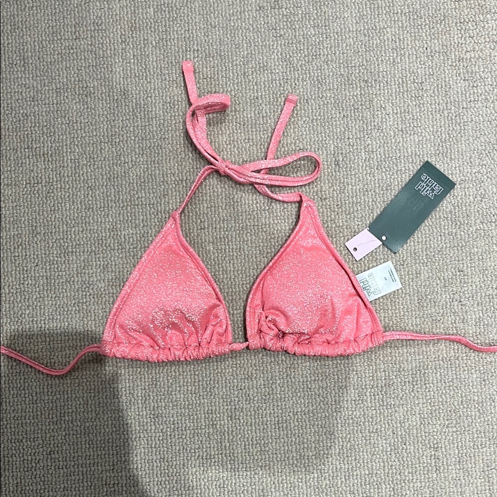 Wild Fable Shimmering Pink Bikini Top